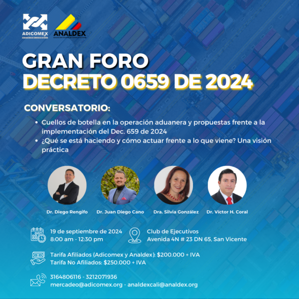 Foro Efectos e Impactos del Decreto 659 del 22 de mayo de 2024